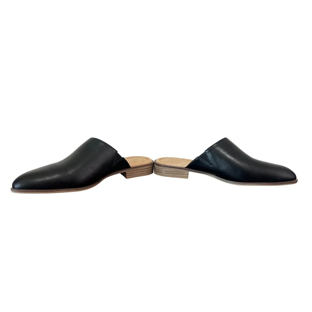 Catherine Catherine Malandrino ASOS Black Pointed Toe Mules Flats Womens 7.5